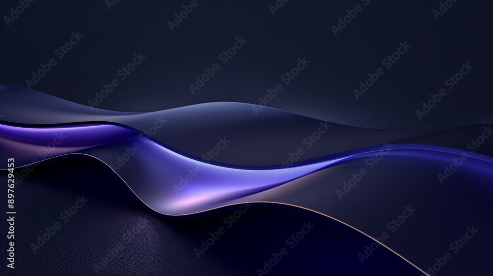 Abstract wavy shapes with blue and purple gradient, perfect for website backgrounds and banners