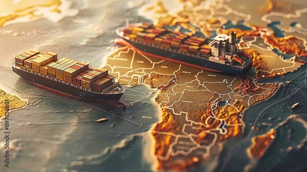 Fototapeta premium ship delivery