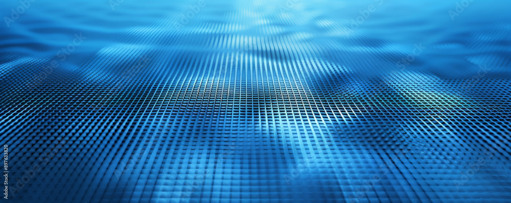 Fototapeta premium A bright blue background with a subtle grid pattern, adding structure and interest to the design.