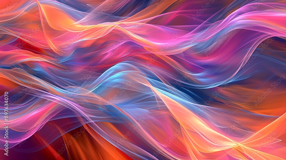 Colorful abstract waves of light, captivating digital art. Modern and vibrant concept Colorful abstract waves of light, captivating digital art. Modern and vibrant concept