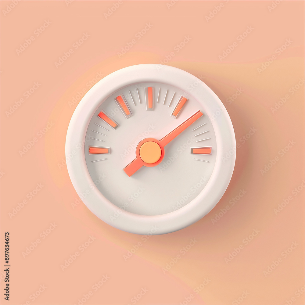 Minimalist Dashboard Light Icon in 2D on a Peach Background for Design Use Minimalist Dashboard Light Icon in 2D on a Peach Background for Design Use
