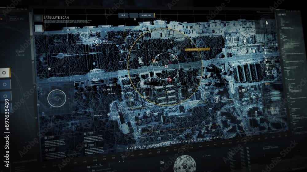 Advanced Analysis Software Detects Aerial Drone Approaching Scanned City Area. Aerial Target Detection Software Tracking Spy Drone Position. Aerial Scanner Software For Detection Of Spy Drones Advanced Analysis Software Detects Aerial Drone Approaching Scanned City Area. Aerial Target Detection Software Tracking Spy Drone Position. Aerial Scanner Software For Detection Of Spy Drones