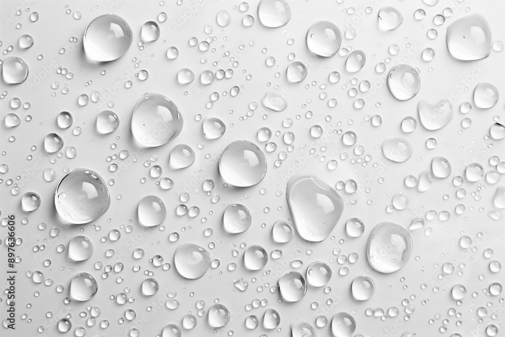 Water drops on a white background Water drops on a white background