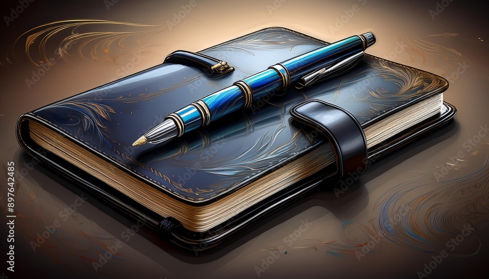 diary and fountain pen diary and fountain pen