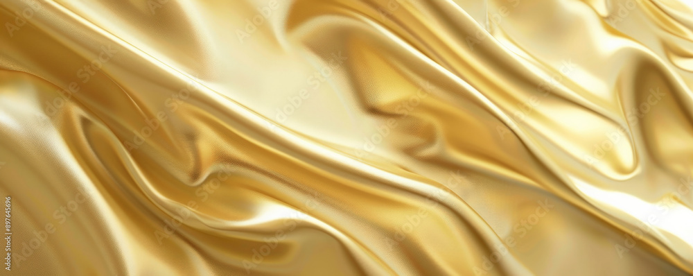 Fototapeta premium A gold background with a smooth, pearlescent finish, creating a subtle and sophisticated effect.
