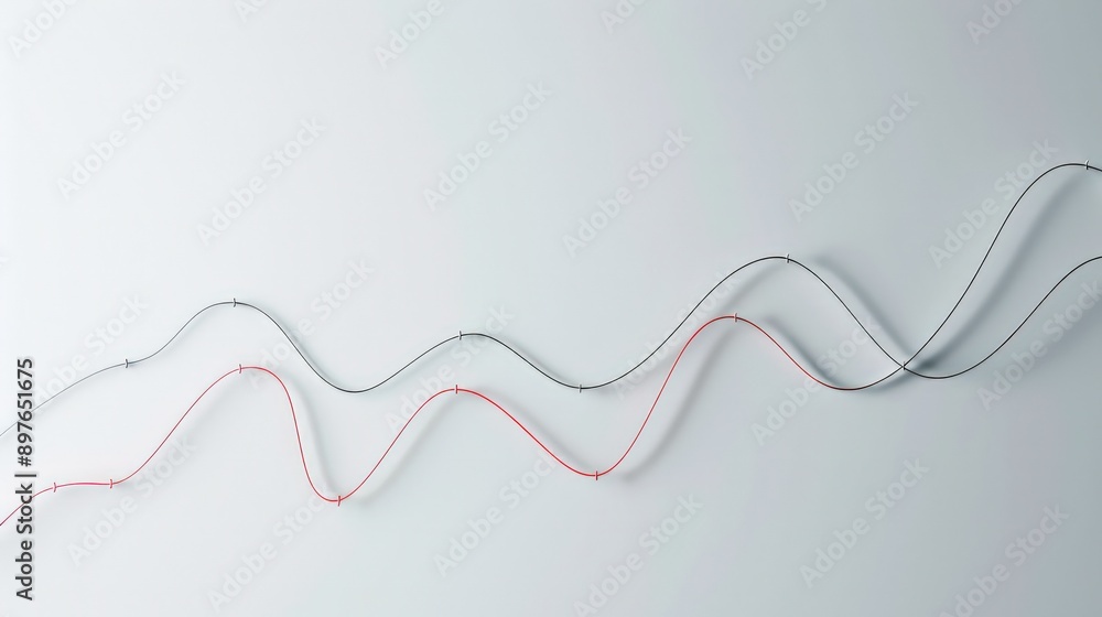 Line graph on light gray background, steady increase, market growth visualization, minimal design Line graph on light gray background, steady increase, market growth visualization, minimal design