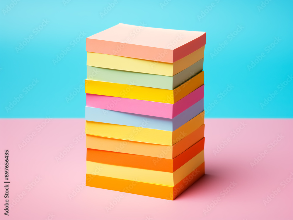 Stack of colorful sticky notes Stack of colorful sticky notes