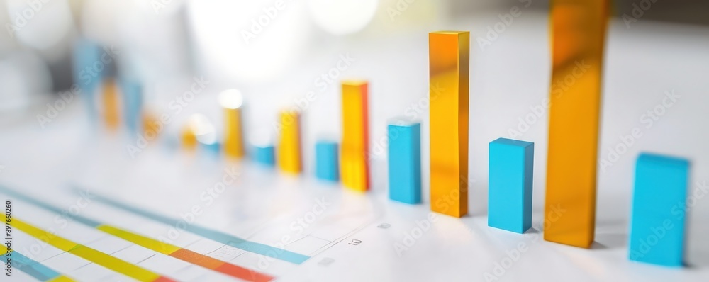 Minimalist bar graph on a pristine white background, showing a sharp rise in stock values, highlighting remarkable market growth. Minimalist bar graph on a pristine white background, showing a sharp rise in stock values, highlighting remarkable market growth.