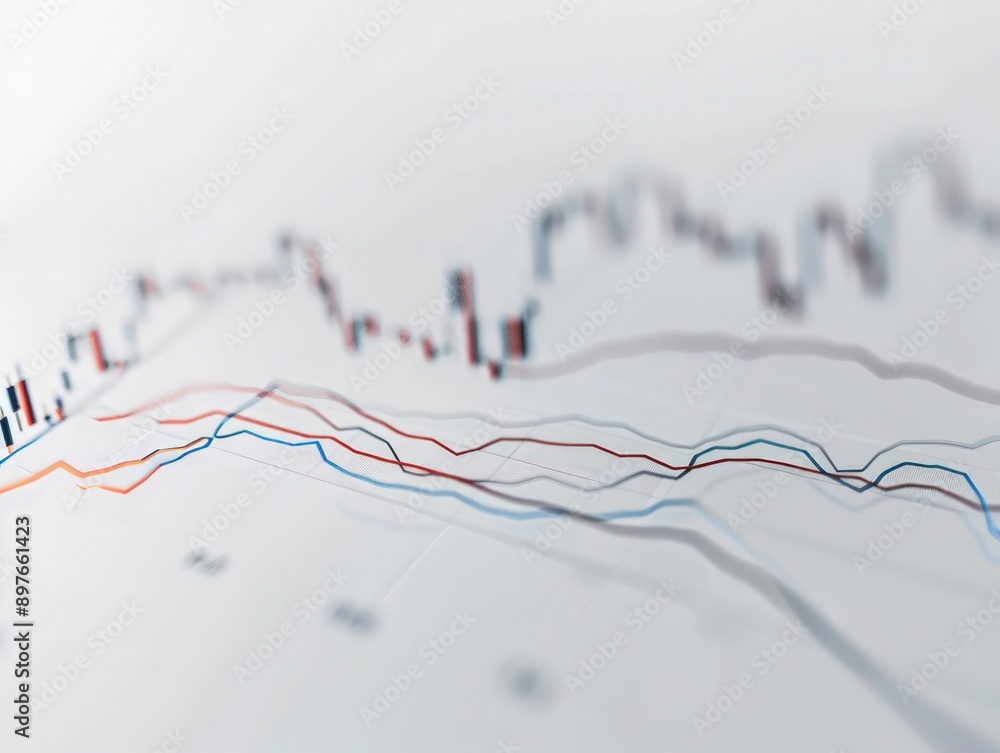 Minimalist financial chart on a clean white surface, showing a smooth upward trend in stock prices. Minimalist financial chart on a clean white surface, showing a smooth upward trend in stock prices.