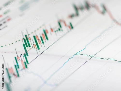 Minimalist stock chart on a clean white background, showing a steady upward trend in stock prices.