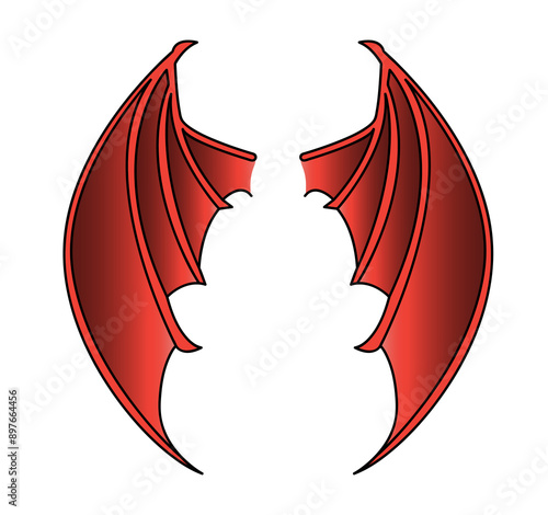 Photography Devil Red Wings Flying Hell ClipArt