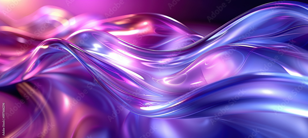 Purple and Blue Gradient Waves Purple and Blue Gradient Waves