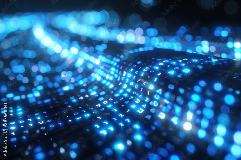 Futuristic Blue Code Background Futuristic Blue Code Background