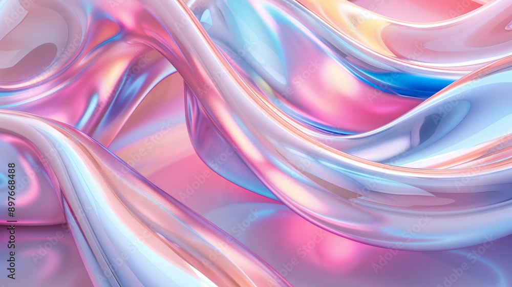 Abstract Iridescent Fluid Background Abstract Iridescent Fluid Background