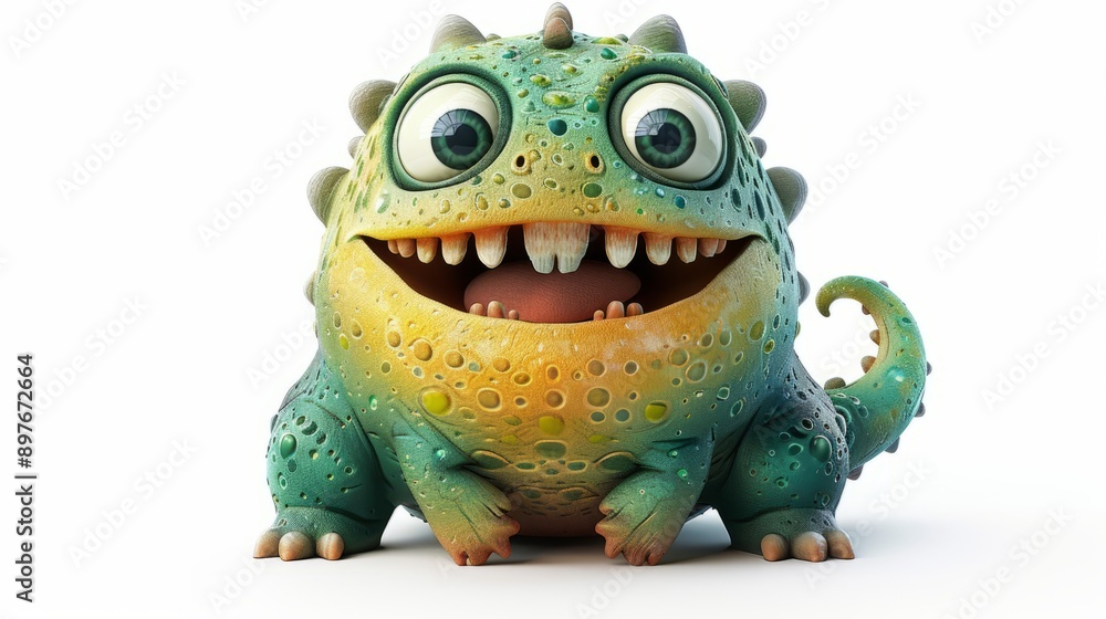 Expressive and emotional Cute 3D cartoon monster. This character may be related to animation, children's media, or character design Expressive and emotional Cute 3D cartoon monster. This character may be related to animation, children's media, or character design