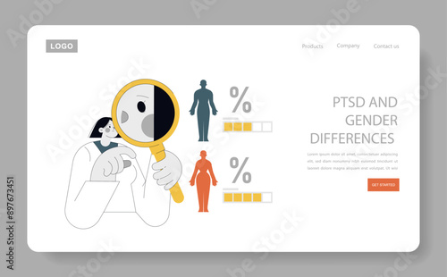 PTSD Prevention in First Responders. Flat Vector Illustration