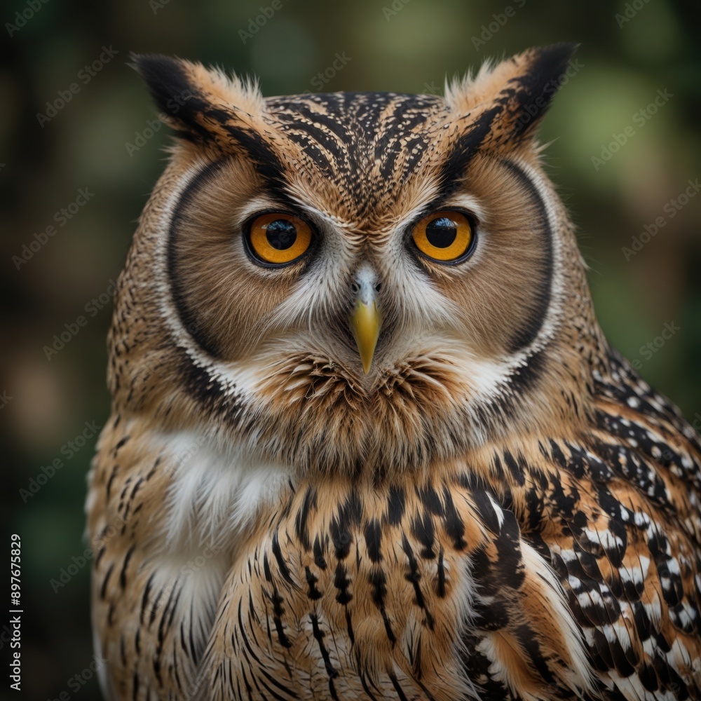 Obraz premium Elegant photograph of a burrowing owl standing alert on a desert mound, with a vibrant sunset painting the sky behind it