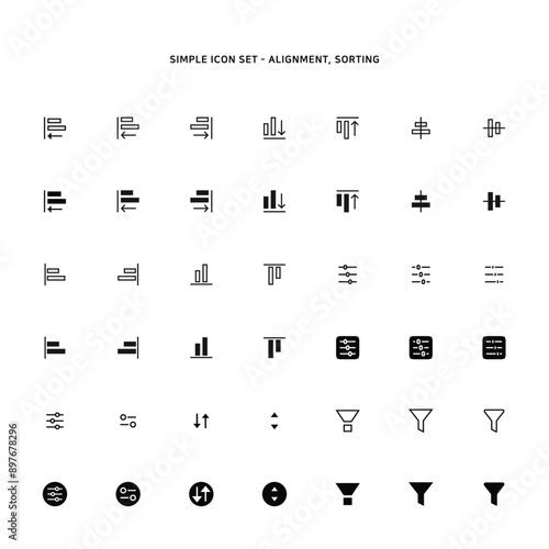 Icon about alignment and sorting
