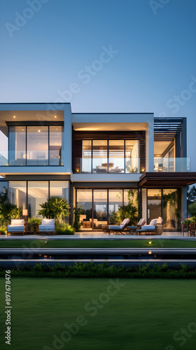 Exquisite Display of Luxury & Comfort: DD Dream Home Showcased Against Picturesque Landscape © Derek
