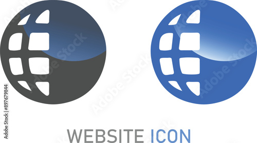 Gradient globe icon in creative way