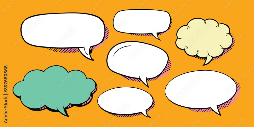 speech bubbles set. vector illustration speech bubbles set. vector illustration