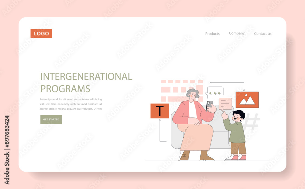 Positive Aging. Flat Vector Illustration Positive Aging. Flat Vector Illustration