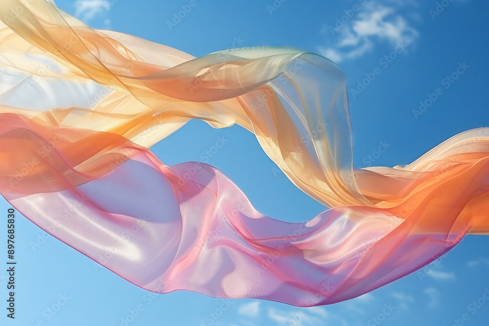 Abstract fabric design in a light and airy setting Abstract fabric design in a light and airy setting