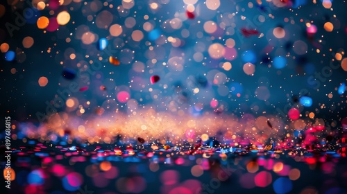 Red, White and Blue Stars Heart