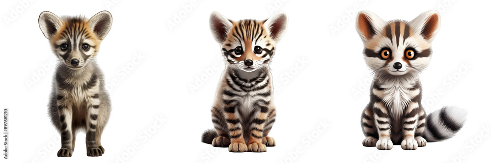 Fototapeta premium Raccoon isolated on white background