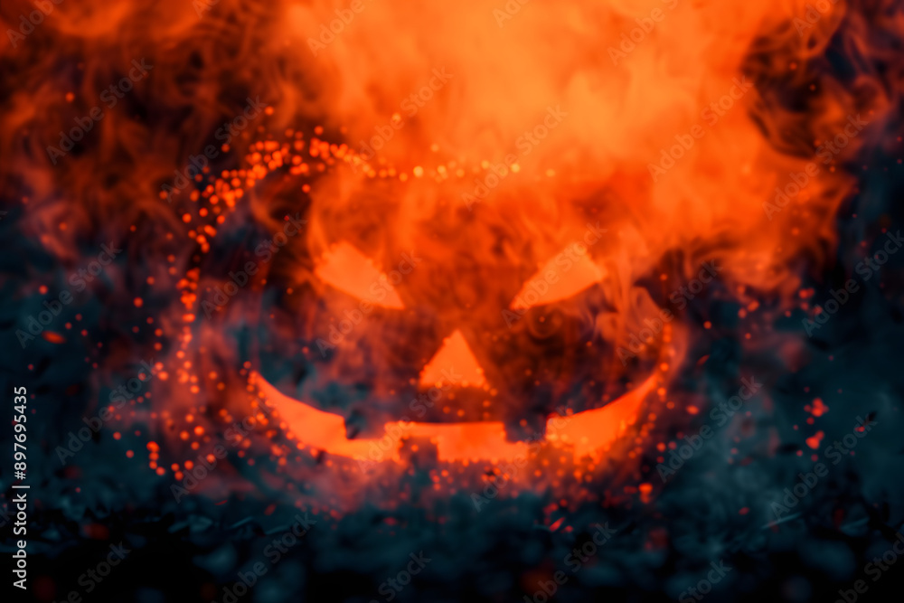 Abstract Dark Halloween Hell Fire Flyer Abstract Dark Halloween Hell Fire Flyer
