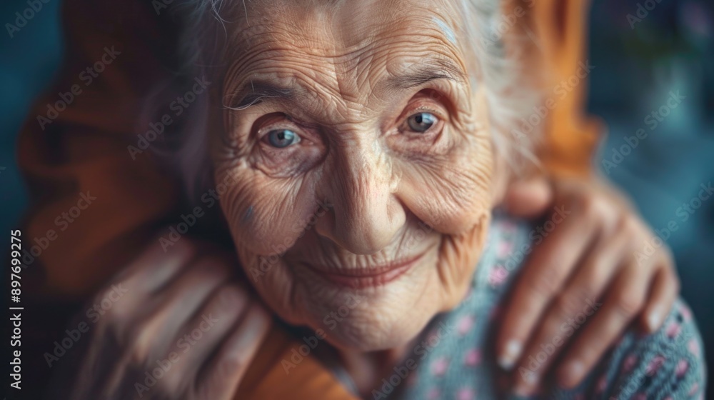 The eyes of a wise old lady, reflecting her experiences and wisdom. The eyes of a wise old lady, reflecting her experiences and wisdom.