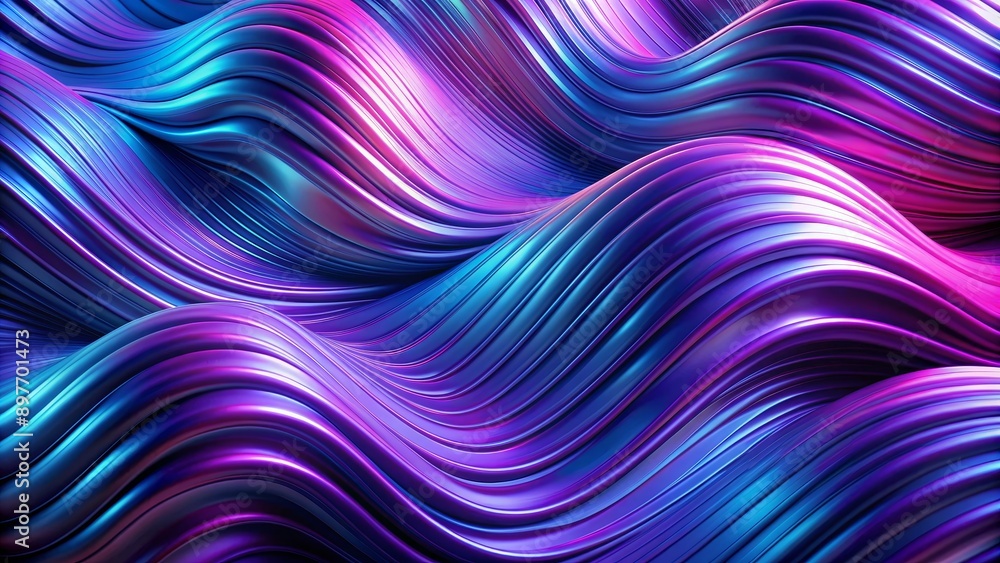 Abstract Blue and Purple 3D Wavy Lines, 3D Rendering, Abstract Background, Wavy Texture, Digital Art Abstract Blue and Purple 3D Wavy Lines, 3D Rendering, Abstract Background, Wavy Texture, Digital Art