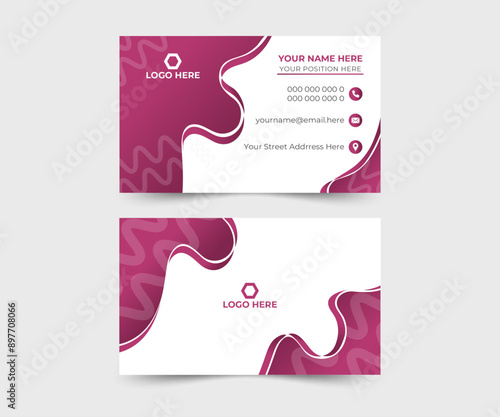 professional business card design template . Creative and modern business card design.