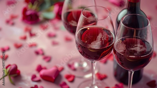 Bottle of Wine Next to Glass on Table