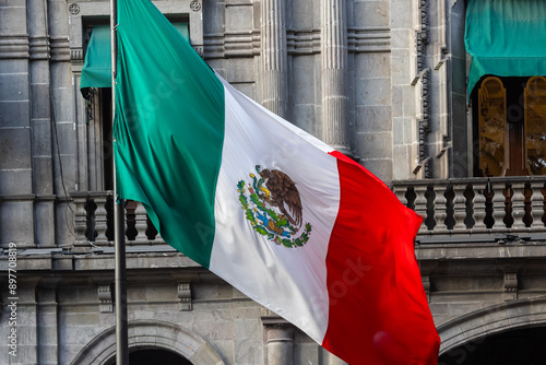 hotel with the flag of Mexico outside, diplomacy hallway of flags.