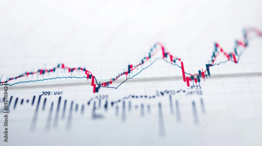 Simple stock chart with a consistent upward trend, reflecting stable stock price growth, set against a white background. Simple stock chart with a consistent upward trend, reflecting stable stock price growth, set against a white background.