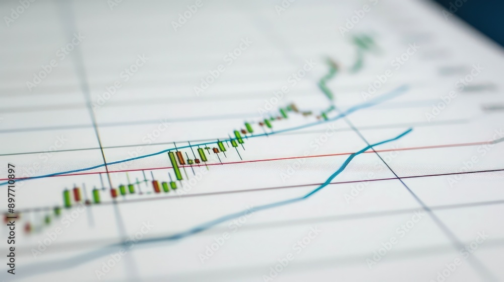 Simple stock chart with a steady upward slope, indicating stable stock price growth, on a white background. Simple stock chart with a steady upward slope, indicating stable stock price growth, on a white background.
