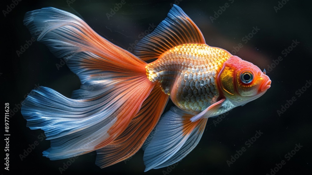 Close Up of Goldfish in Aquarium Close Up of Goldfish in Aquarium