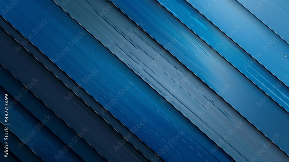 Obraz premium A background with diagonal stripes of different shades of blue.