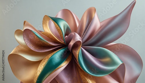 Smooth and luxurious silk with elegant folds and fluid motion. Colorful gradient textile, perfect for fashion, industry, and inspirational ideas. Ultra-fine and sensitive material