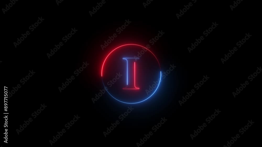 Glowing neon blue and purple alphabet Glowing neon blue and purple alphabet