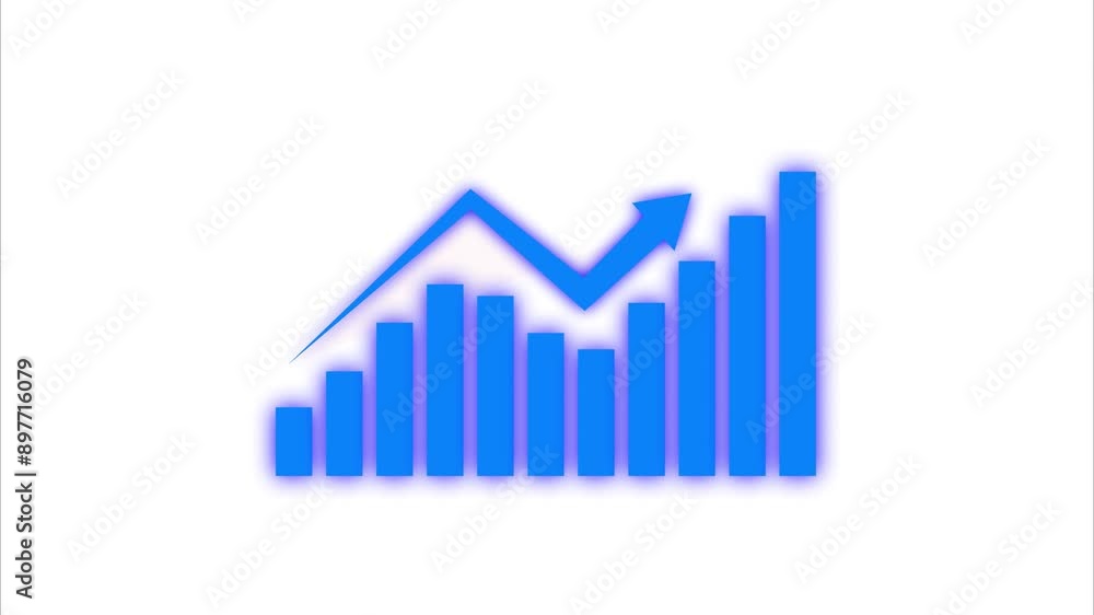 animated business graph showing business success isolate on black. animated business graph showing business success isolate on black.