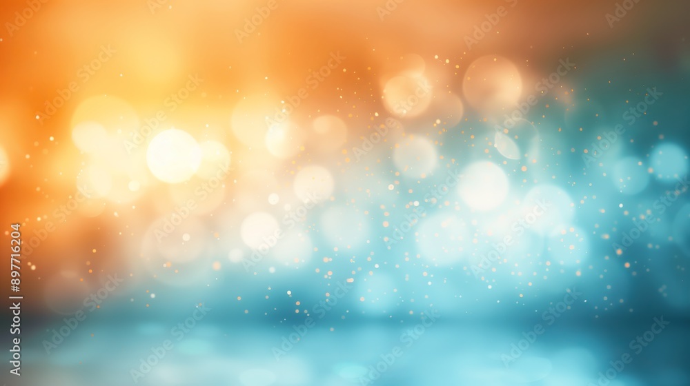 Soft blurred light blue and orange background on white background. Soft blurred light blue and orange background on white background.