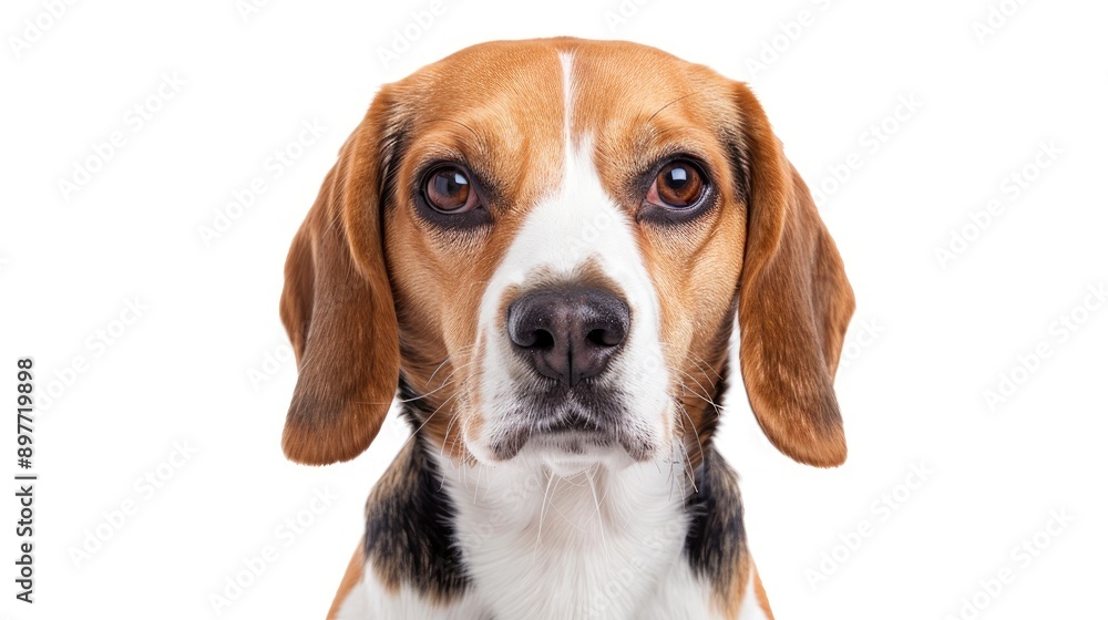 Beagle dog portrait on white background Beagle dog portrait on white background