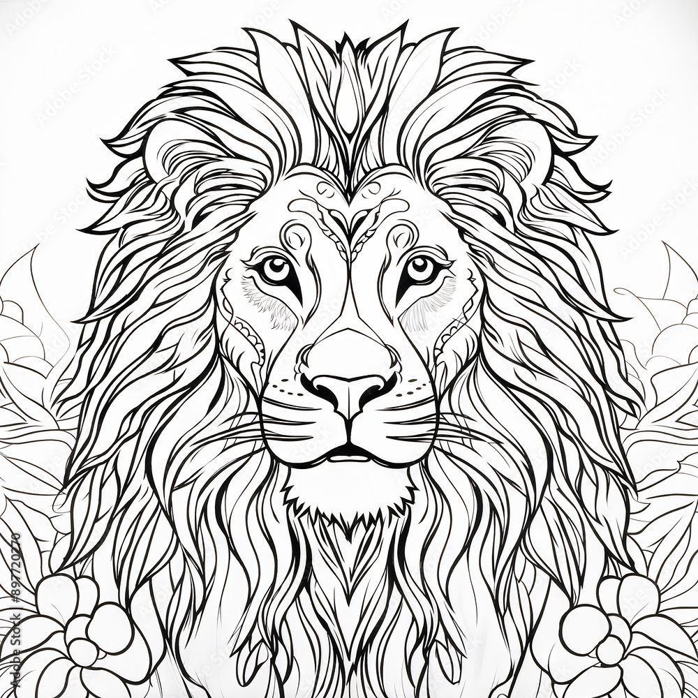 illustration of lion illustration of lion
