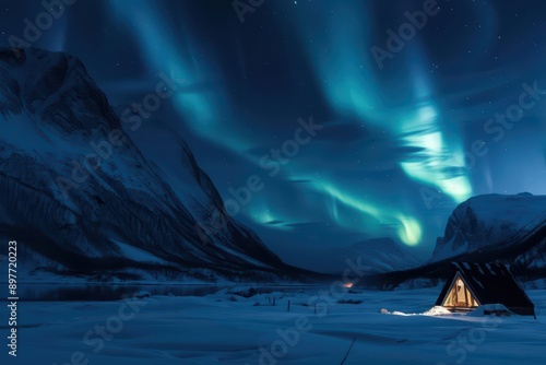 Wallpaper Mural Northern Lights Style Ethereal Glow concept captures the sky filled with ethereal Torontodigital.ca