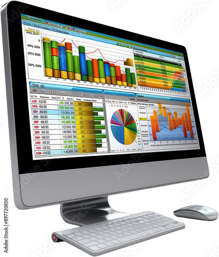 Modern Desktop Workstation with Dual Monitors