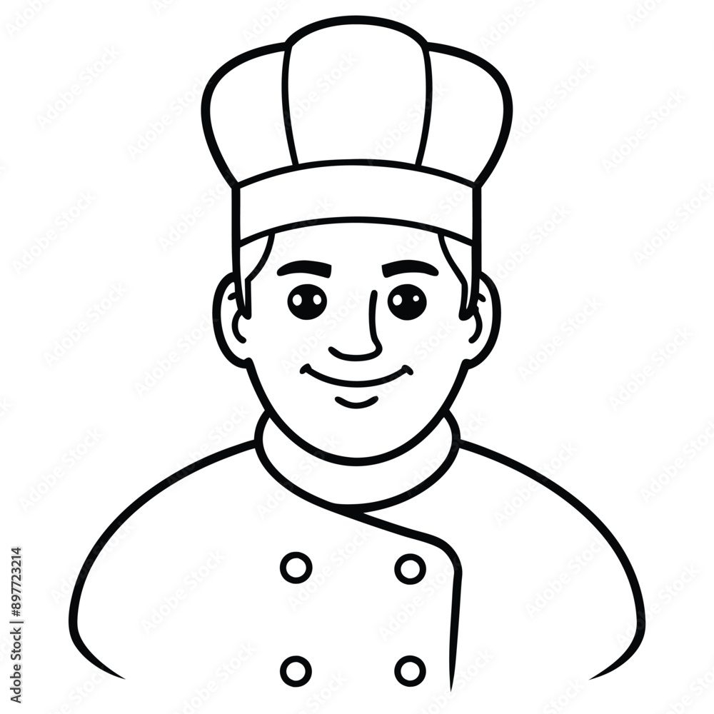 Chef cooking in kitchen with utensils Chef cooking in kitchen with utensils