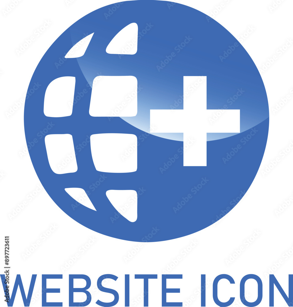 Obraz premium Circular Internet Globe Grid Gradient logo