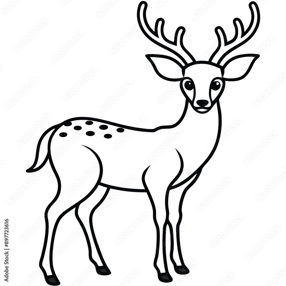 Deer illustration in vector graphic format Deer illustration in vector graphic format